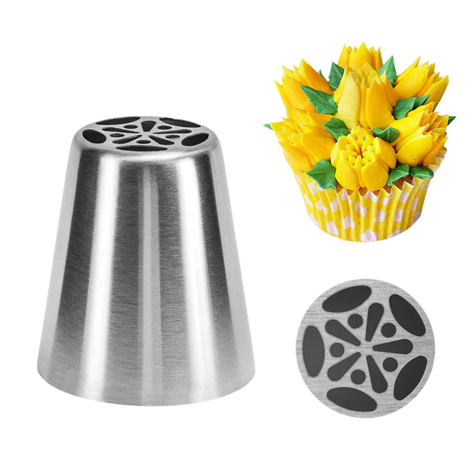 

2018 New Russian Stainless Steel Icing Piping Nozzle Pastry Decorating Tips Cake Cupcake Decorator