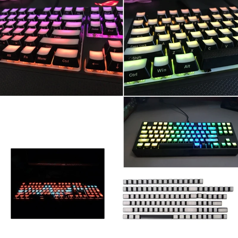 

RGB Front Side Printed Backlit Keycaps 104 ISO ANSI layout Backlit OEM Keycaps