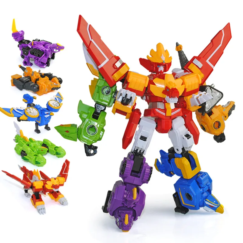 Собранные Megazord роботы Dinozords трансформация Фигурки игрушки деформация робот мальчик подарки для детей