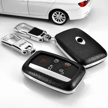 

Top Layer Leather+ABS Remote car key Case For Land Rover Evoque 4 Discovery Range Rover Sport 4 Freelander 2 Key Case shell