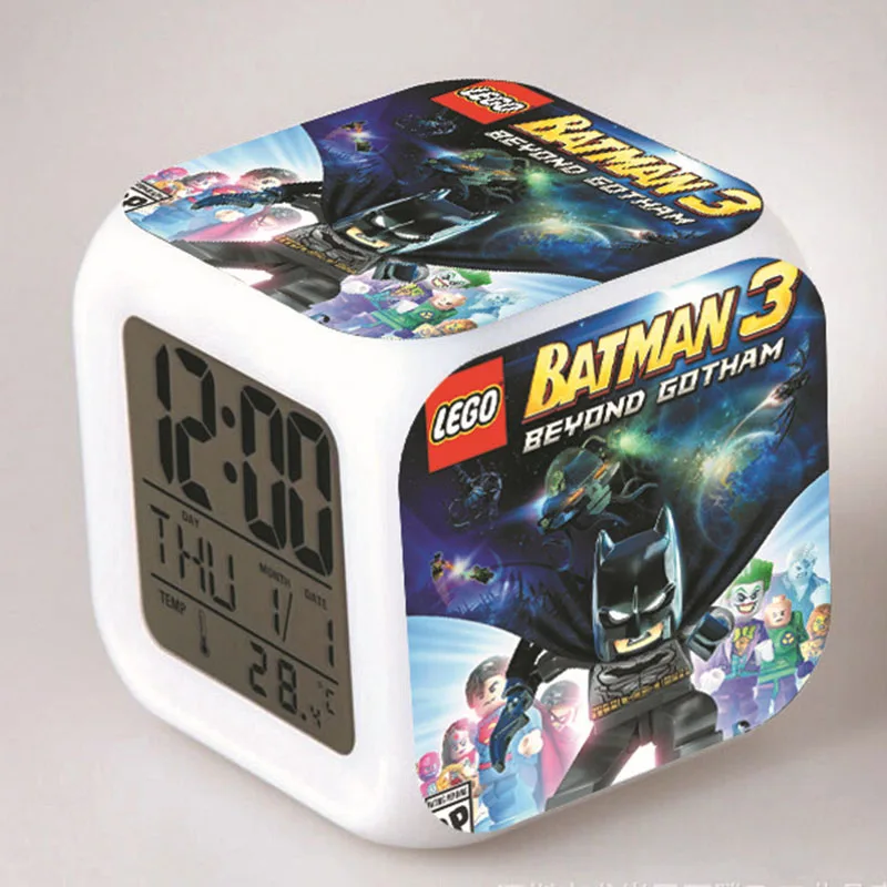 

The Lego Batman Movie Led Alarm Clock Kids alarm clock Digital electronic desk clock Christmas Action figure toys gift for child