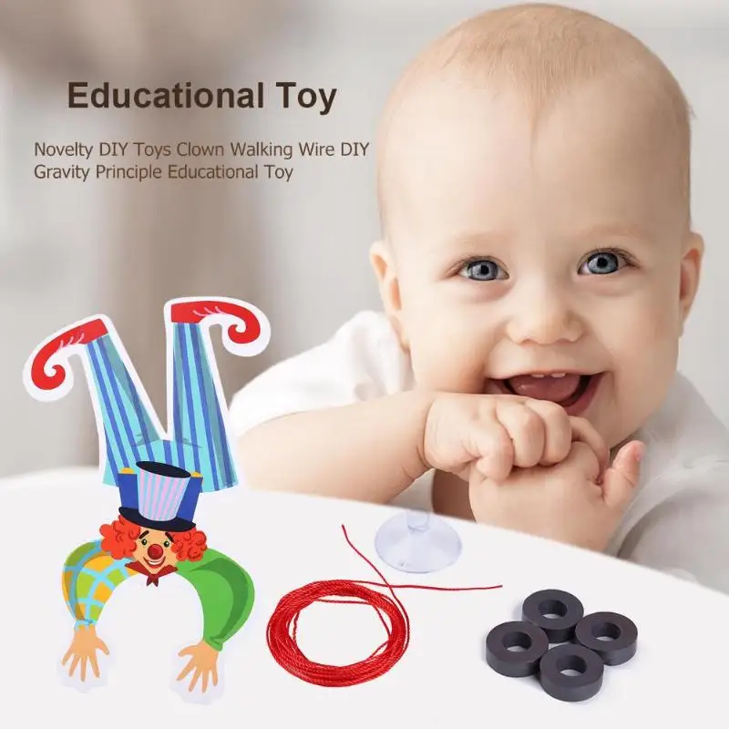 Новинка DIY игрушки клоун ходьба провода DIY гравитационный принцип обучающая игрушка для детей дети игрушки