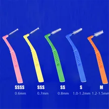20Pcs/box L Shape Push-Pull Interdental Brush Oral Care Teeth Whitening Dental Tooth Pick Tooth Orthodontic Toothpick ToothBrush