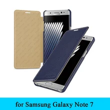 Простой Стильный флип-чехол из натуральной кожи для samsung Galaxy Note 7 Note7+ Бесплатный подарок