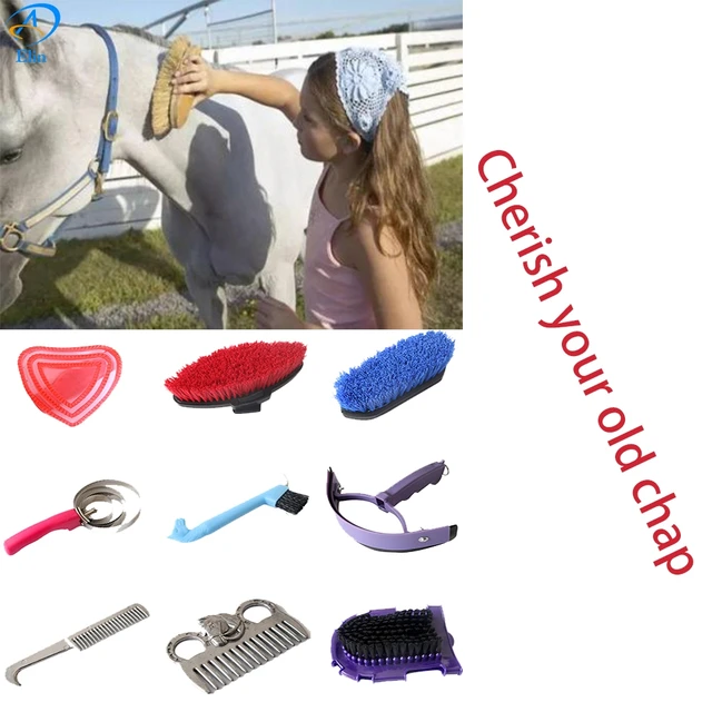 New 9 in 1 Horse Cleanning Tool with horse grooming kit equestrian equipment cleaning set