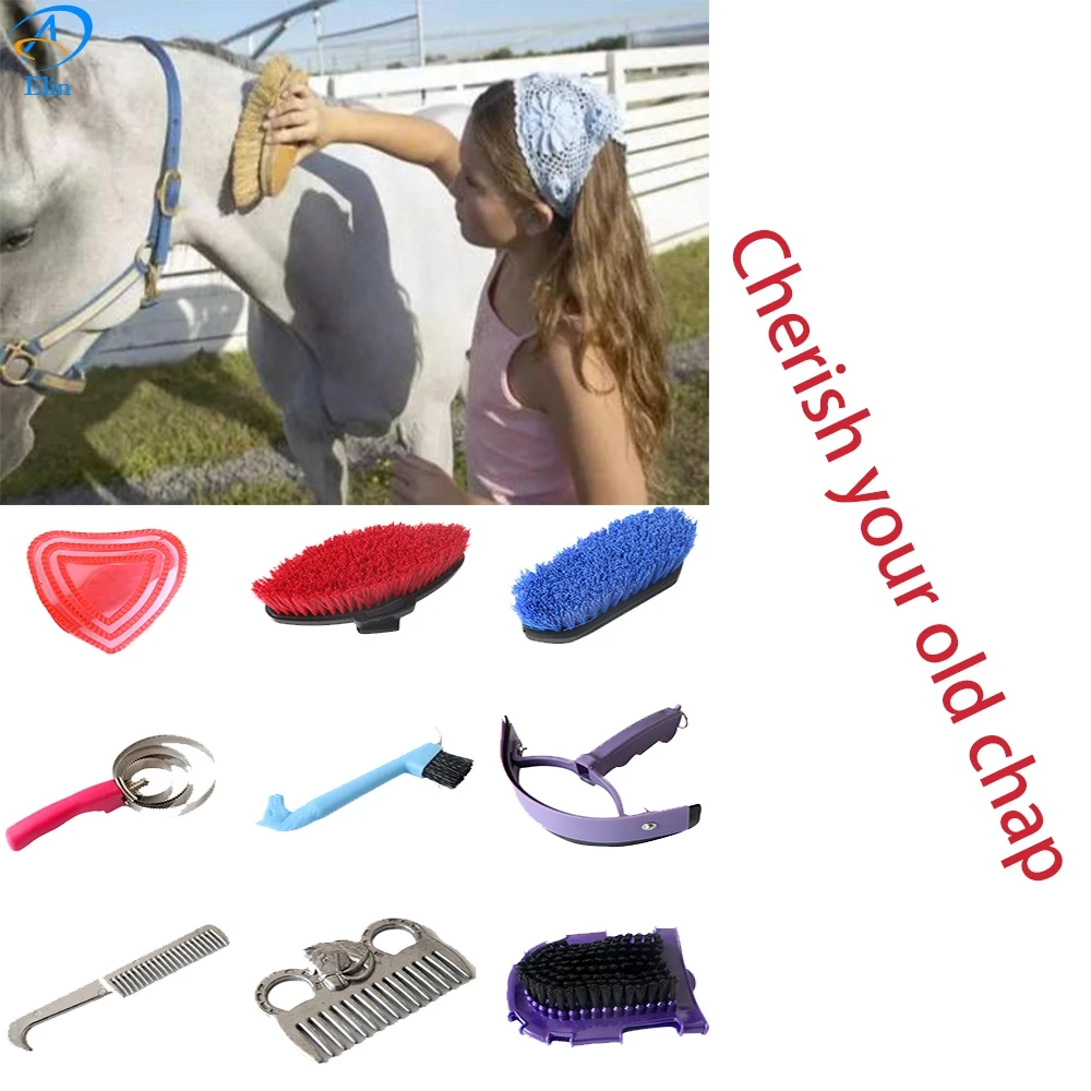 Nuovo 9 in 1 Cavallo Cleanning Strumento con il cavallo grooming kit