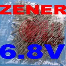 500 шт./лот) 6,8 V 1/2 W зенеровский диод, 0,5 Ватт, DO-35 посылка