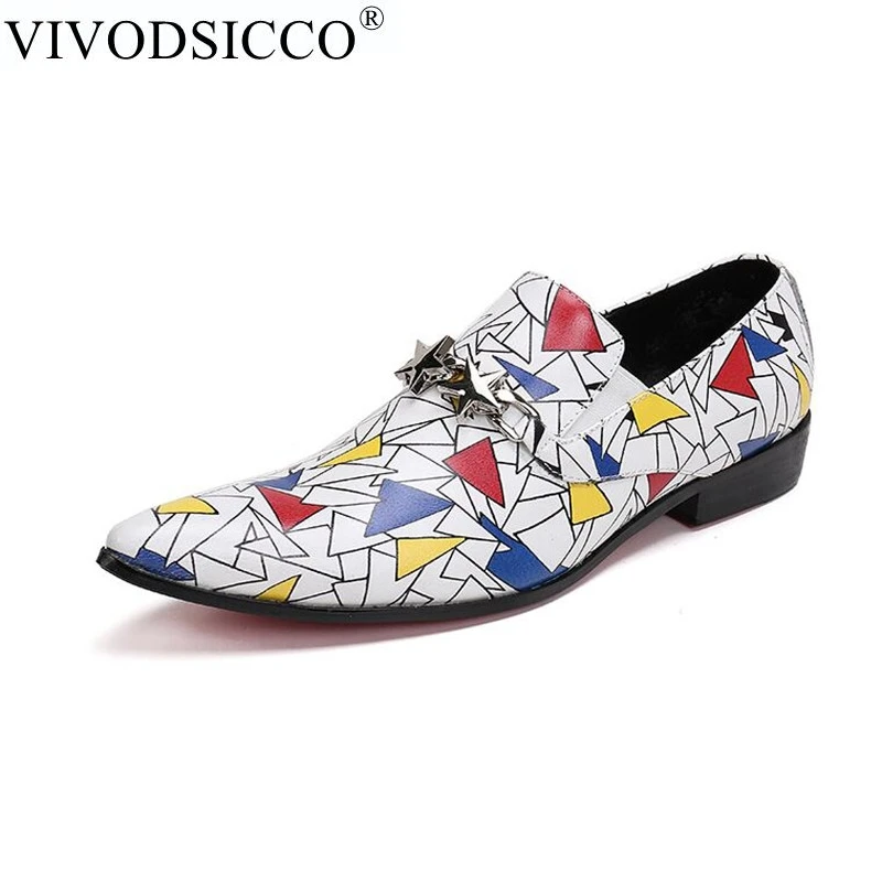 

VIVODSICCO Handmade Fashion Loafers Comfort Bottom Loafers Gentleman Luxury Stress Shoes Men Smoking Slipper Wedding Party Shoes