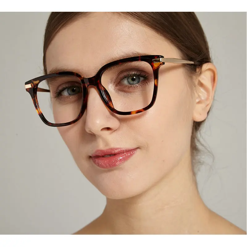 MINCL Reading glasses women men new products full frame large leopard ... Big Frame Prescription Glasses
