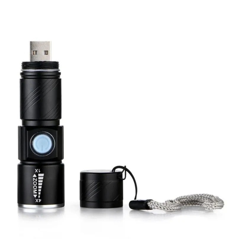 Cycling Bicycle Front Head Torch Adjustable LED Zoom 1800LM MINI flashlight USB Rechargeable cycling light Torch #3d06 (6)