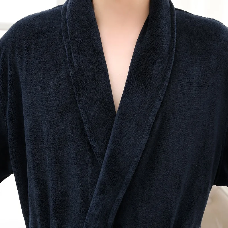 winter oversize Men Flannel Robes coral fleece loose thicken warm Male Bathing Suits plus size pure color autumn Terry Bathrobes winter oversize Men Flannel Robes coral fleece loose thicken warm Male Bathing Suits plus size pure color autumn Terry Bathrobes