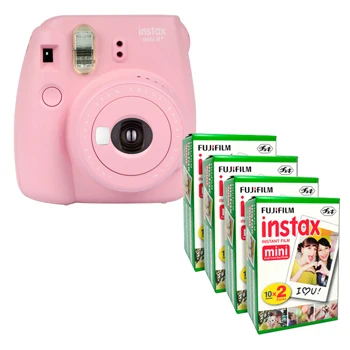 Fujifilm Instax Mini 8 Plus камера 5 цветов+ Fuji 80 мгновенная пленка белая кромка картинка Обычная фотография - Цвет: Strawberry