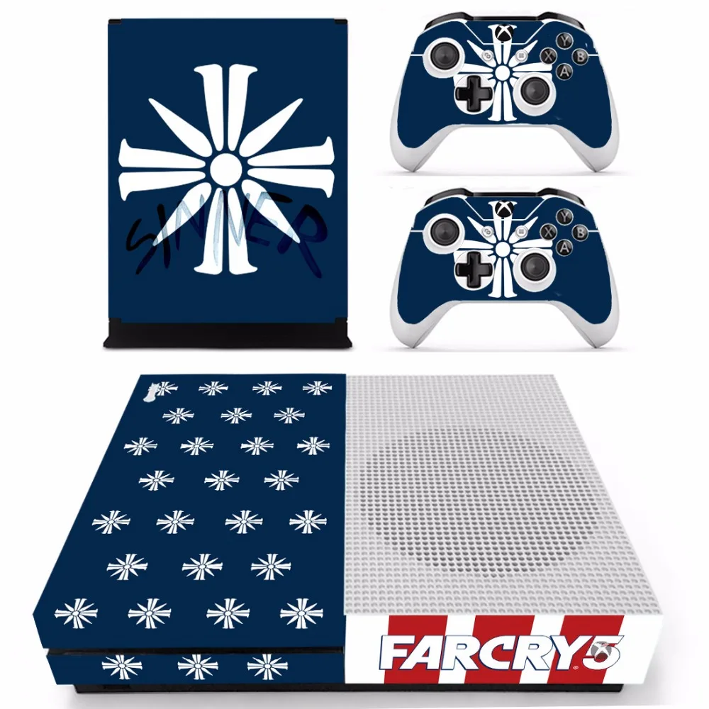 Far Cry 5 farcry кожи Стикеры наклейка для Microsoft Xbox One S консоли и 2 Пульты ДУ для игровых приставок для Xbox One S кожи Стикеры винил