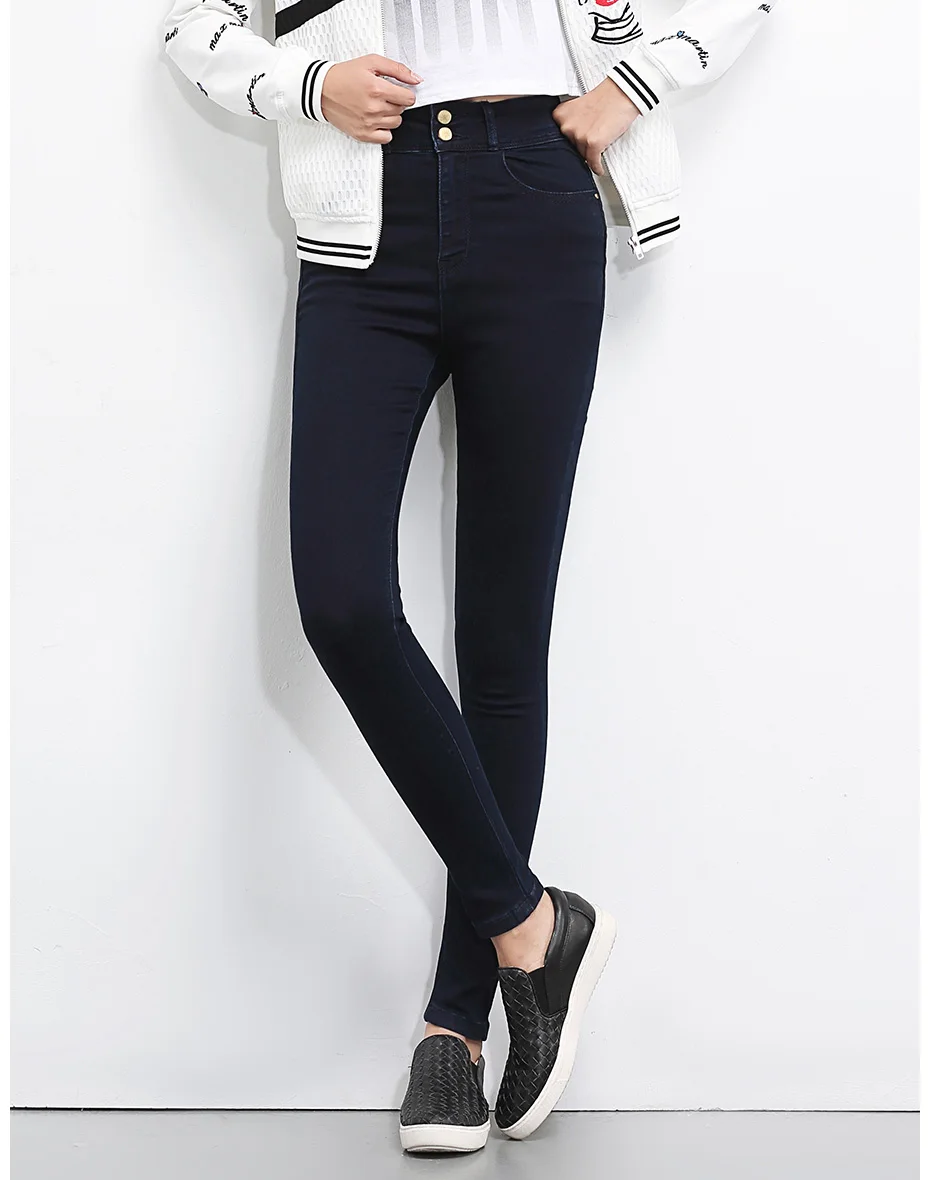 Plus Size Zipper Women Jeans High Waist Blue Pants Women High Elastic Skinny Pants Stretchy Women Trousers womens clothing Plus Size Zipper Women Jeans High Waist Blue Pants Women High Elastic Skinny Pants Stretchy Women Trousers womens clothing