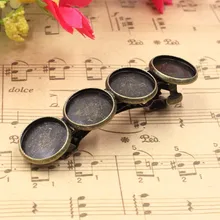 Fit 12 мм кабошоны металлические шпильки Пустые Настройки Кабошон волосы оснастки Зажимы аксессуары для DIY шпильки 10 шт./лот k05111