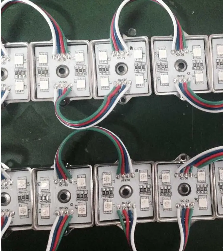 Супер яркий Водонепроницаемый 20 шт светодиодный 5050 4 Светодиодный модуль DC 12 V 4 светодиодный s квадратный светодиодный модули освещения