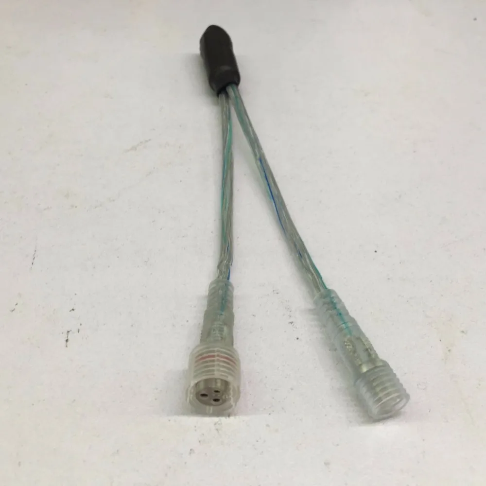 

DC12V WS2811 "null" pixels to regenerate the data signal with 3core waterproof transparent connector