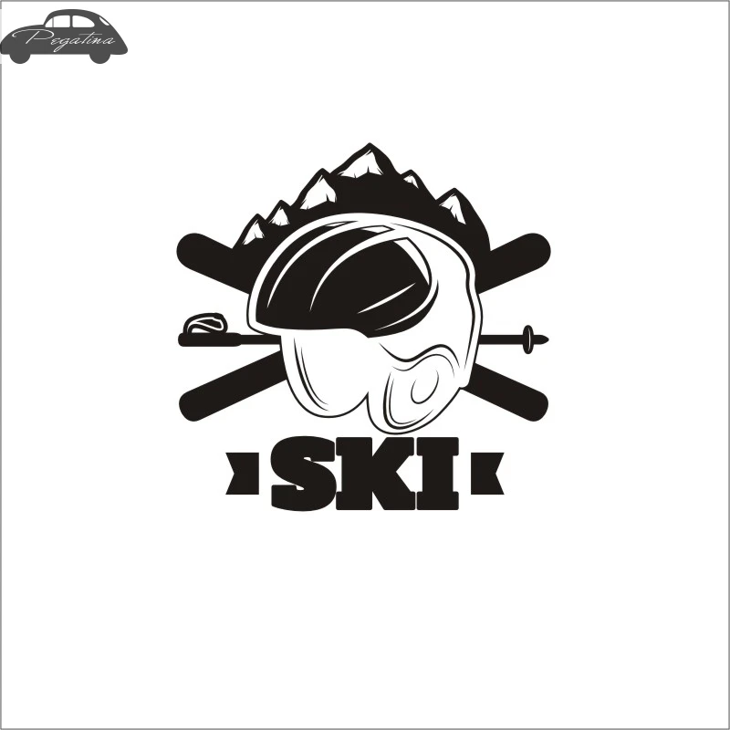 Pegatina Skiing Sticker Winter Sports Snow Decal Ski Posters Vinyl Wall Decals Decor Mural Skiing Sticker