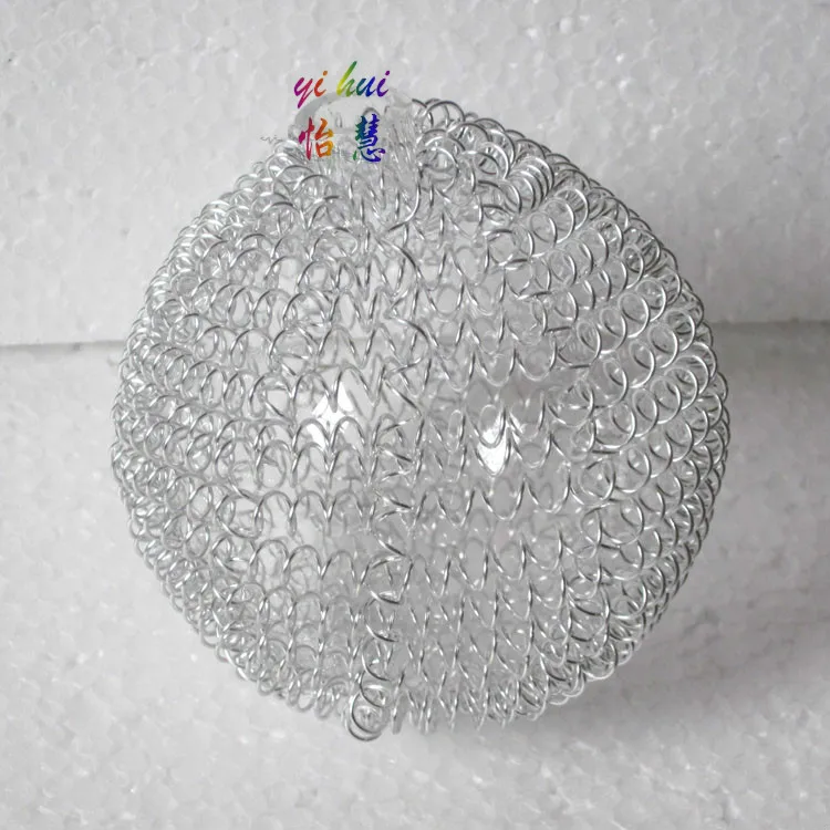 

One unit Clear glass lampshade with Silver Aluminum wire 90mm/110mm