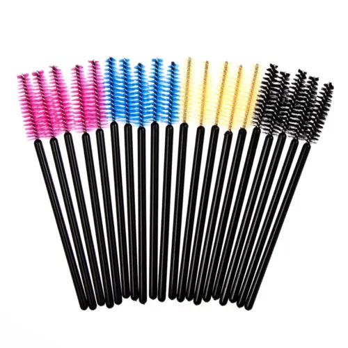 

25 pcs Eyelash Eye Lash Black Disposable Mascara Wand Brush Spoolies Makeup New