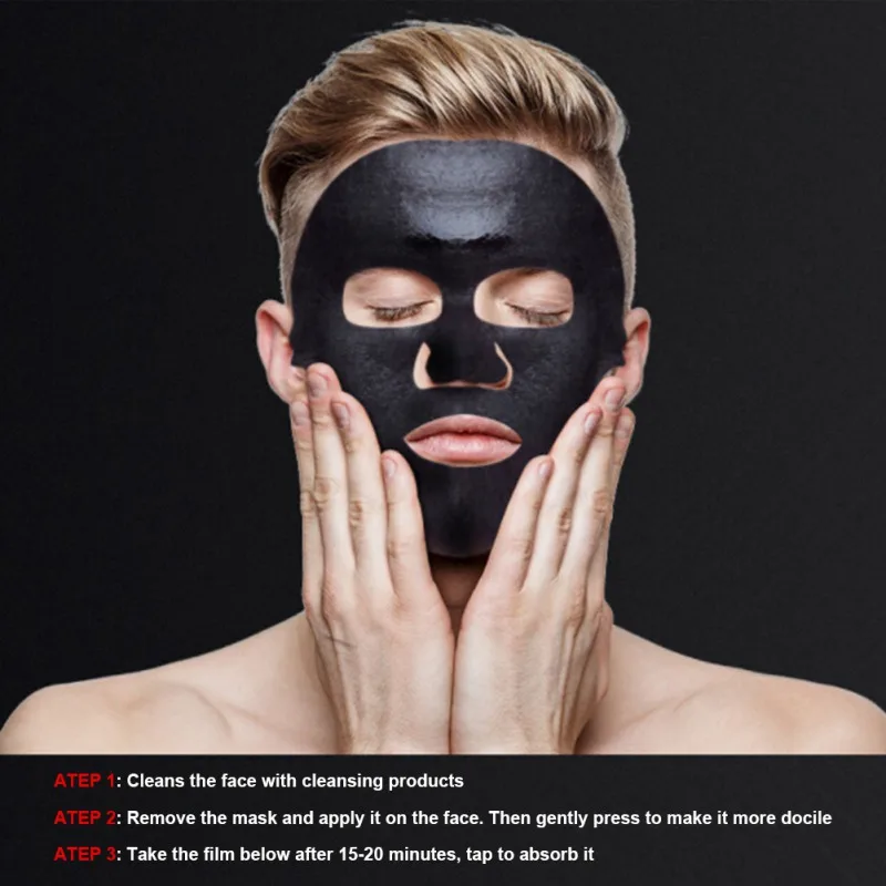 

Male Moisturizing Mask Hydrating Control Oil Remove Blackheads Pimples Bamboo Charcoal Black Mask
