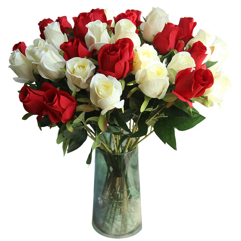 

HUAIU Fashion Artificial Flower Simulation Rose Flower Home Wedding Party Decoration DIY Flower Wall Photography Props