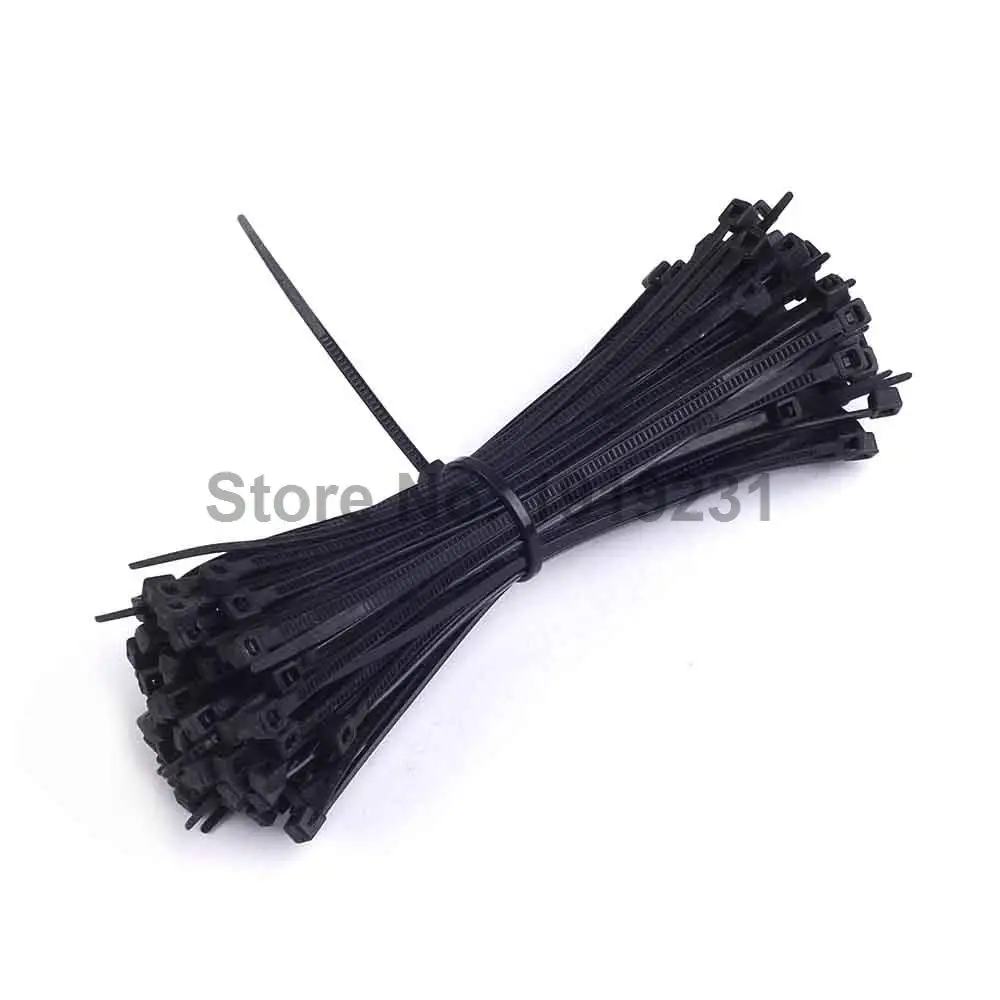 200PCS 3*100mm BLACK CABLE TIES 100mm x3mm ZIP TIE | Обустройство дома
