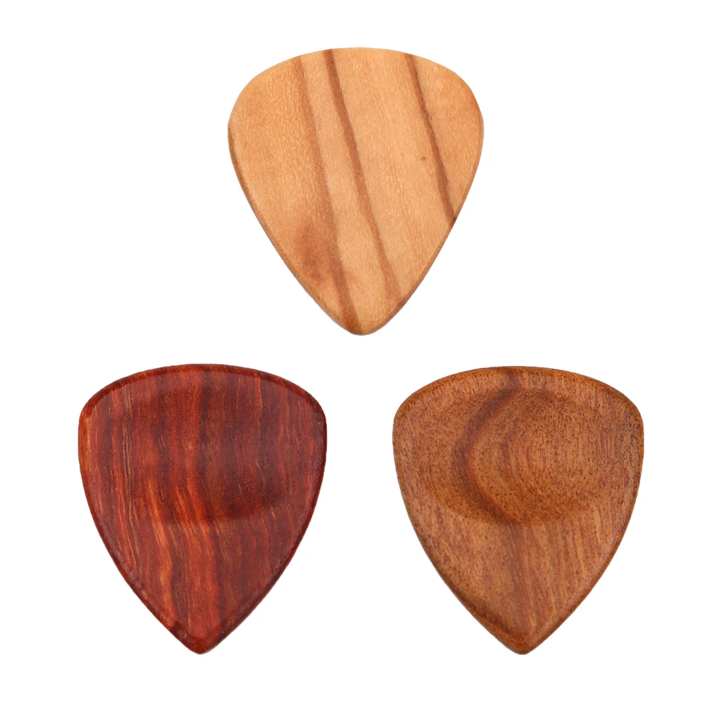 1 Pcs Hearted Shape Guitar Picks Mediator Plectrum Wood Color for Acoustic Bass Accessories 27x 32mm | Спорт и развлечения