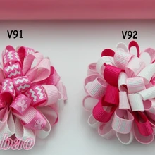 Новинка, 300 шт., 2,5 дюйма, сердце, день Святого Валентина, банты для волос, модные, для девочек, изысканные банты для волос