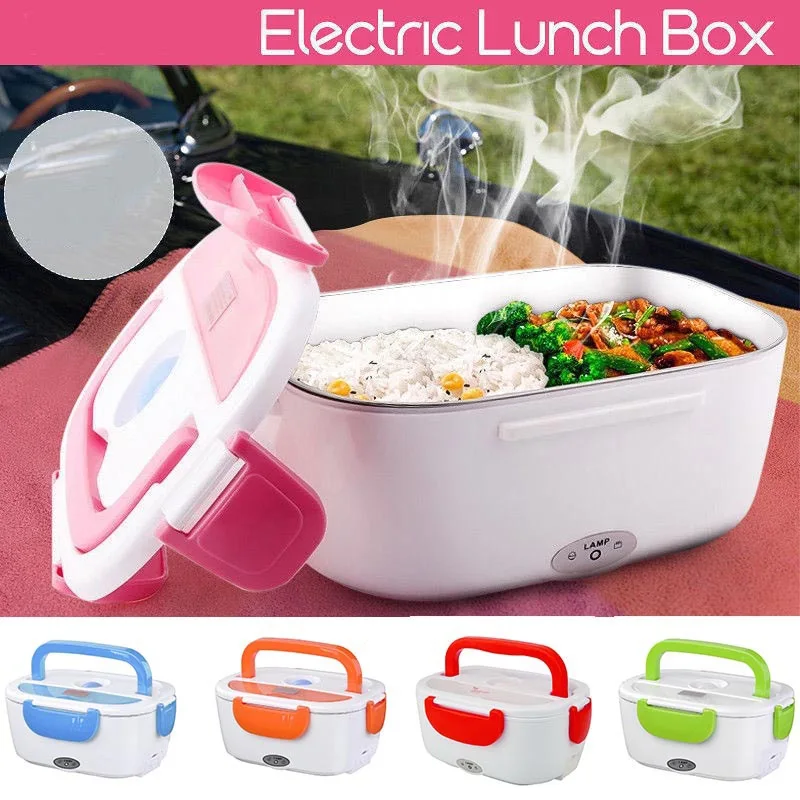

220V/110V Portable Electric Heating Lunch Box Food Container Warmer Heater Rice Container Dinnerware Sets For Home Traveling