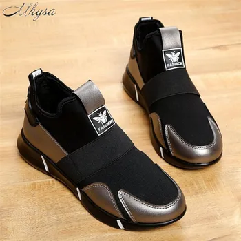 

Mhysa 2019 Spring and autumn new fashion wild ladies flat sneakers comfortable breathable Slip-on Women's vulcanized shoes S1281