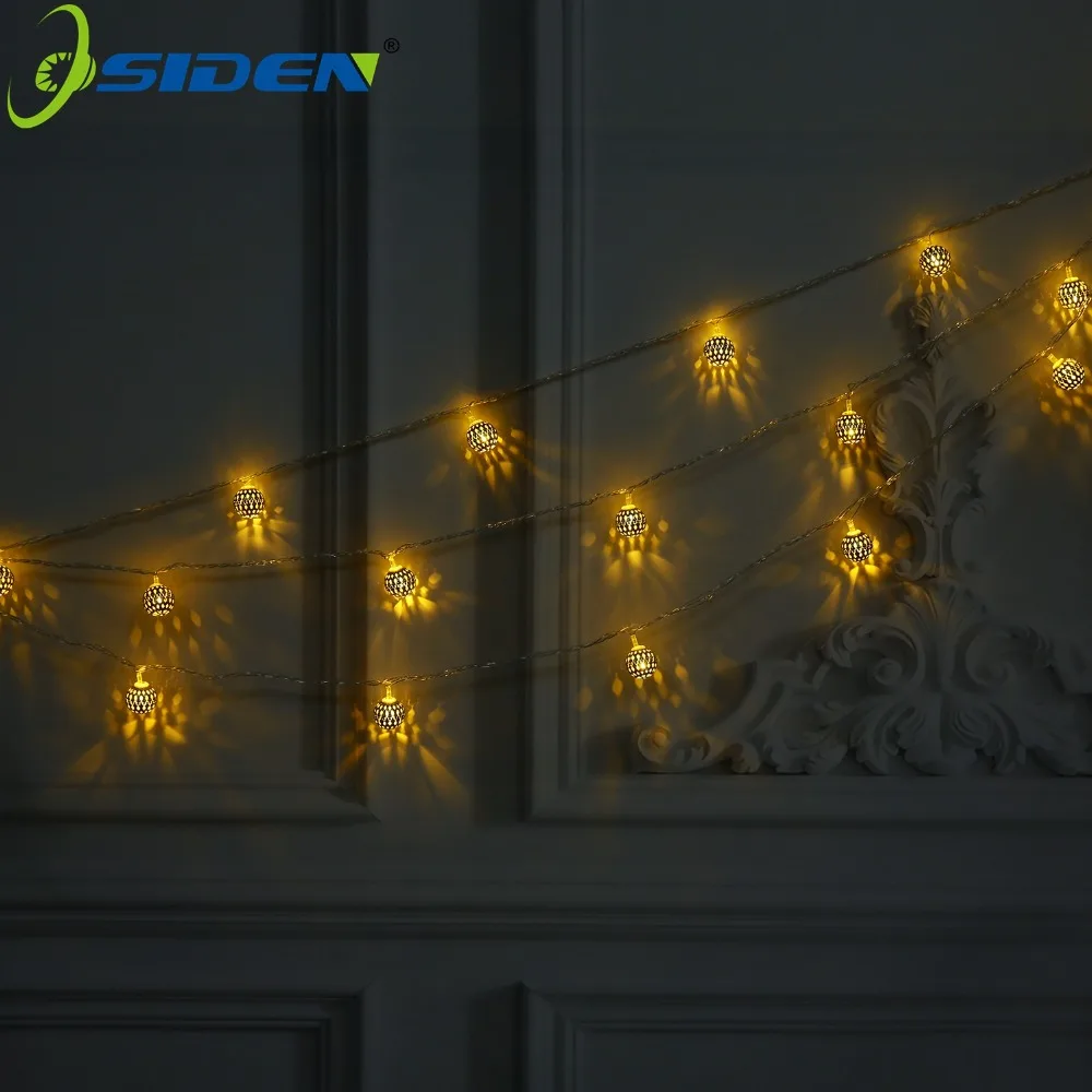 OSIDEN Золотой светодиодный гирлянды AC220V ЕС Plug5M 20 s Рождественский Свадебный декор