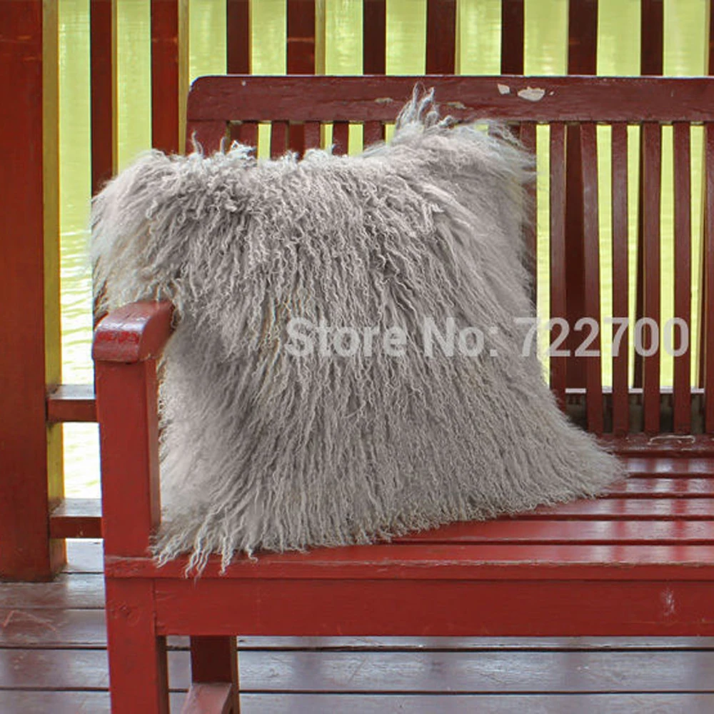 Монгольская наволочка из меха ягненка напольная тибетская меховая декоративные