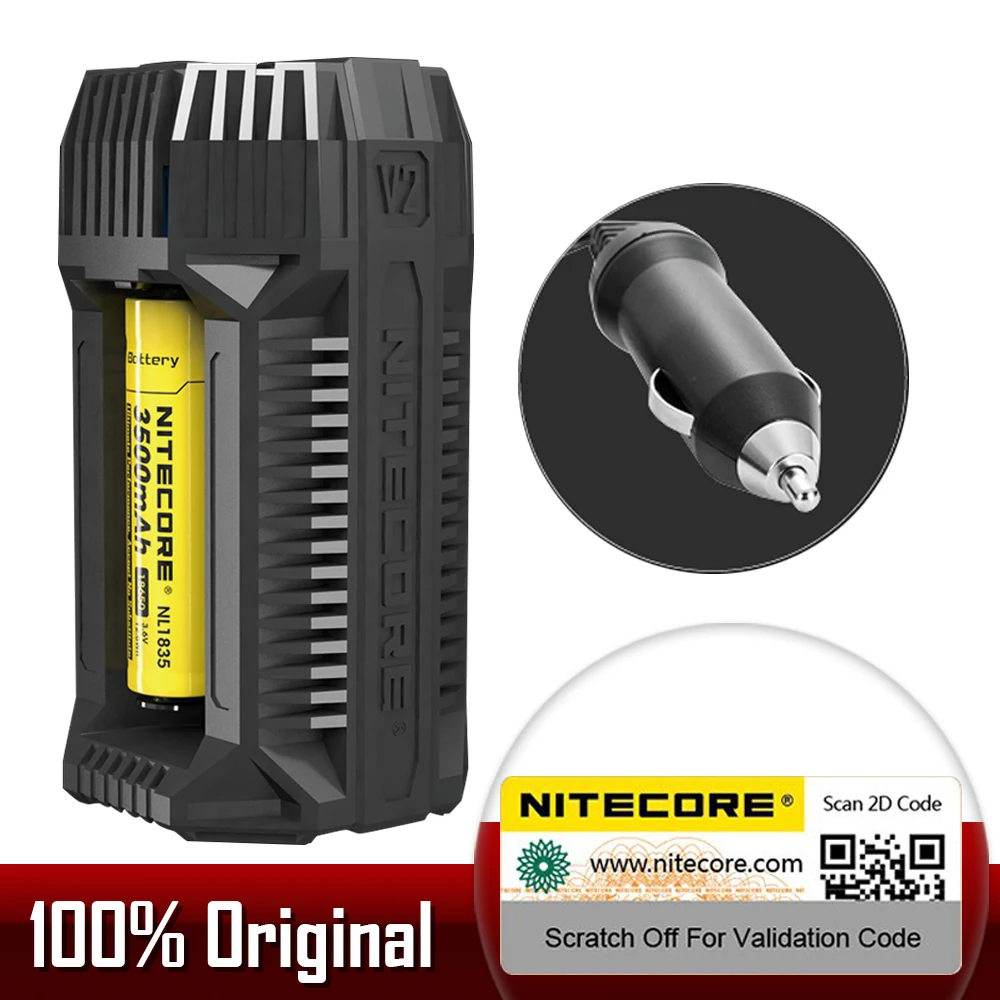 Горячая NITECORE V2 6A 2-х канальный во время езды в автомобиле быстрого Батарея