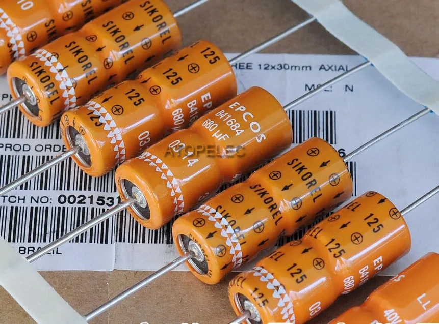 

1pc EPCOS 680uF/40V SIKOREL 125 LL Axial Electrolytic Capacitors Hi-Fi Audio 125 Deg.C