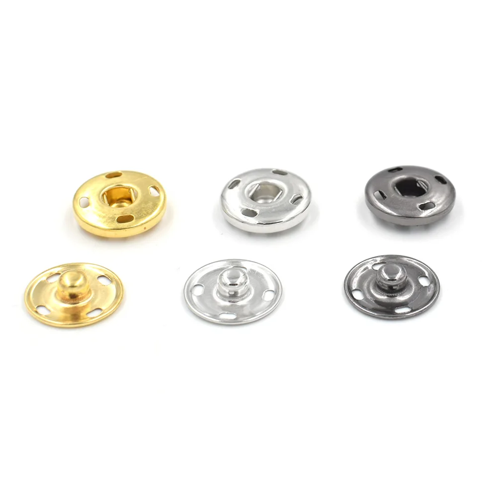 20 шт./лот 17 мм Металлические латунные кнопки. 4 отверстия темная пряжка. Кожаные
