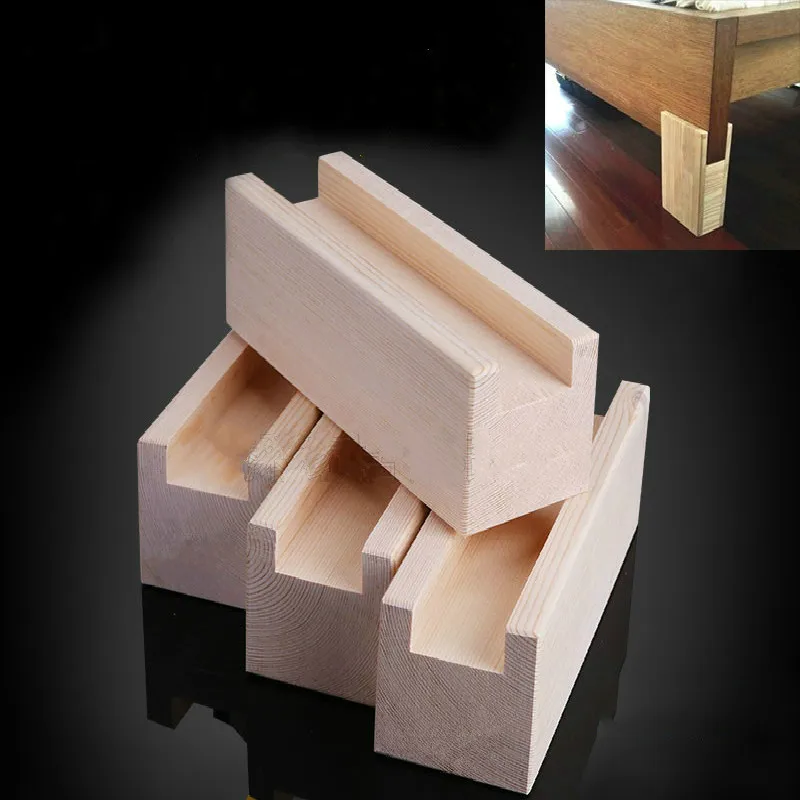 الصنوبر الأثاث صعد الساقين خشب متين نهاية الجدول السرير مجلس الوزراء الجدول أريكة كرسي زيادة قدم حصيرة مقعر شكل الصنوبر مكتب الساقين