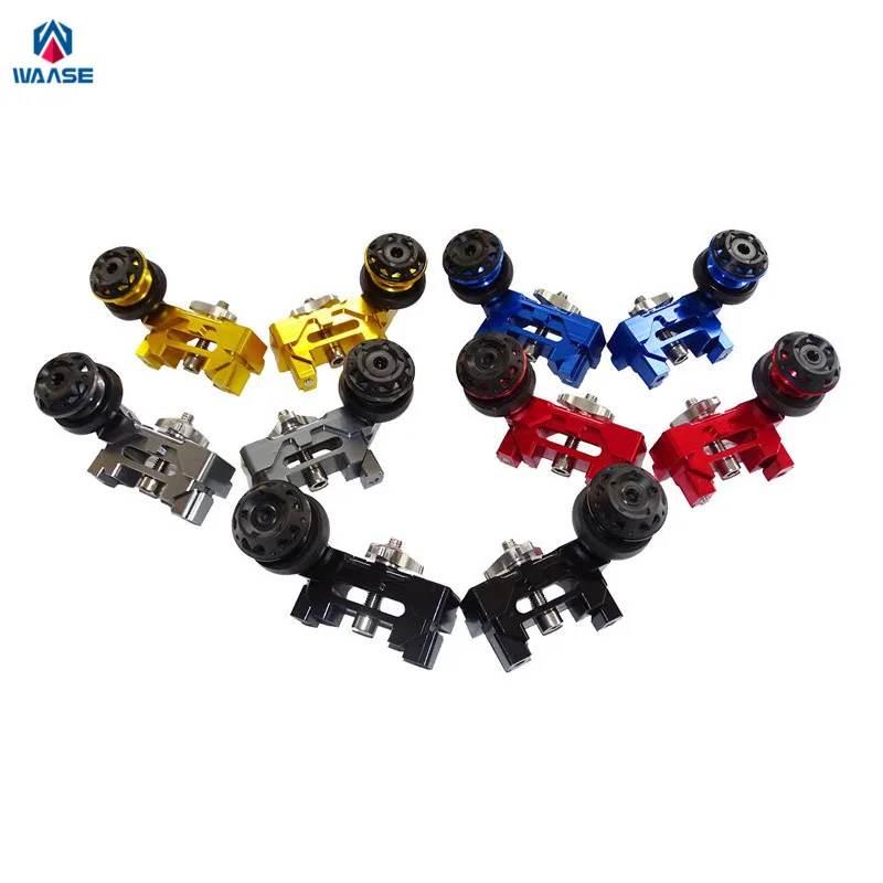 

waase Motorcycle CNC Aluminum Chain Adjusters with Spools Slider For Yamaha MT-07 MT07 FZ-07 FZ07 2014 2015 2016 2017
