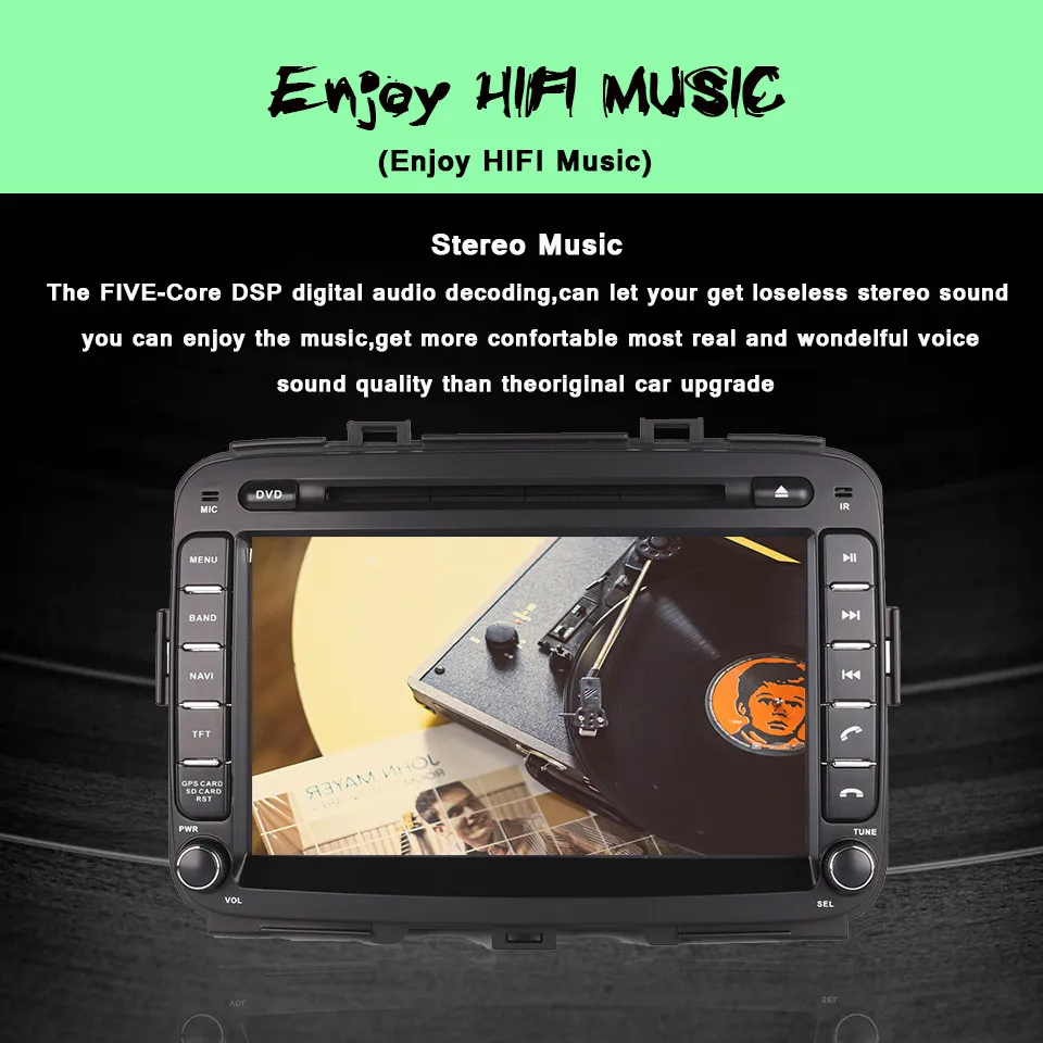Discount Octa core Android 9.0 Car video DVD player audio stereo music a/v gps glonass pc media unit for Kia Carens 2013-2017 aux sd rds 4