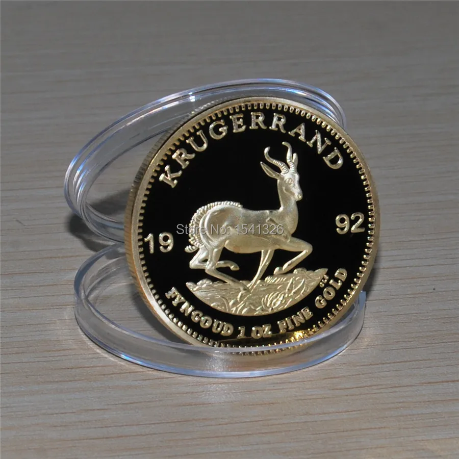 1992 Южная Африка Krugerrand 1 oz. 999 24 K berlapis emas koin 3 шт./лот shpping gratis | Дом и сад