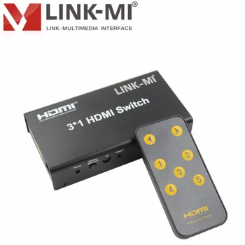 

LINK-MI LM-SW03 3D 1080P Mini 3x1 HDMI Switch With IR remote control High-definition signal extension converter