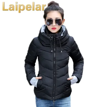 

2018 Winter Jacket women Plus Size Womens Parkas Thicken Outerwear solid hooded Coats Short Female Slim Cotton padded basic coat