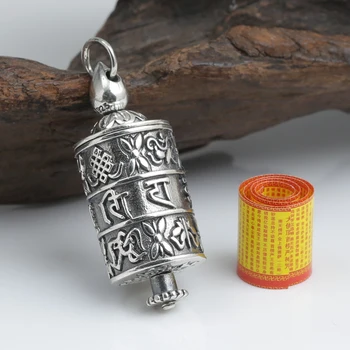 

New! Vintage 925 Silver Tibetan OM Mantra Ghau Box Pendant Thai Sterling Silver Buddhist Symbols Gau Pendant Prayer Box Pendant