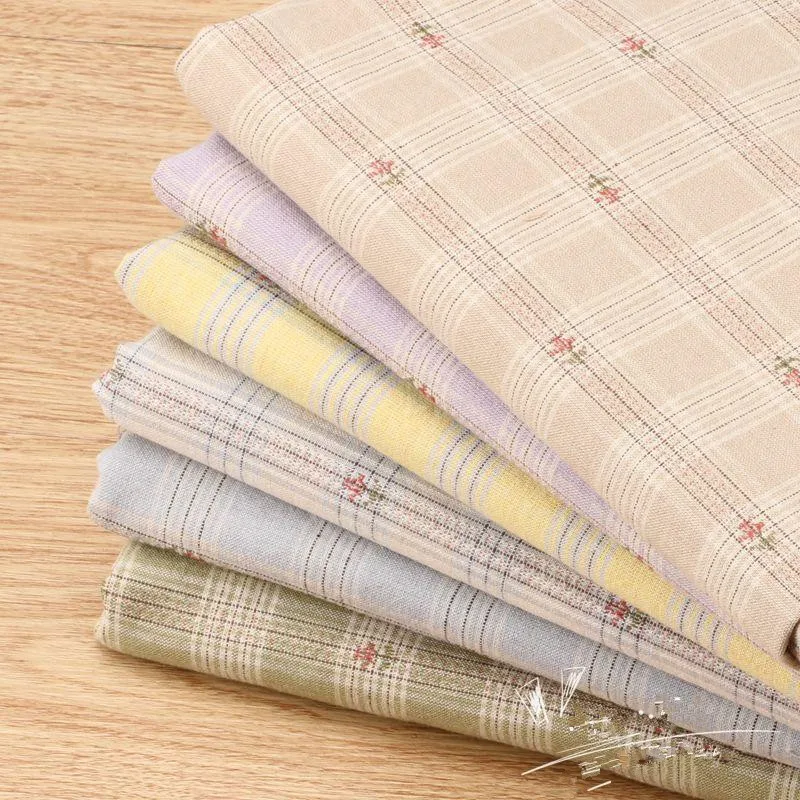 

50*140cm Floral Thick Soft Basic Patchwork Japanese Yarn Dyed Cotton Fabric for Sew Quilt Pattern Fabrics Sew Tissu Tilda