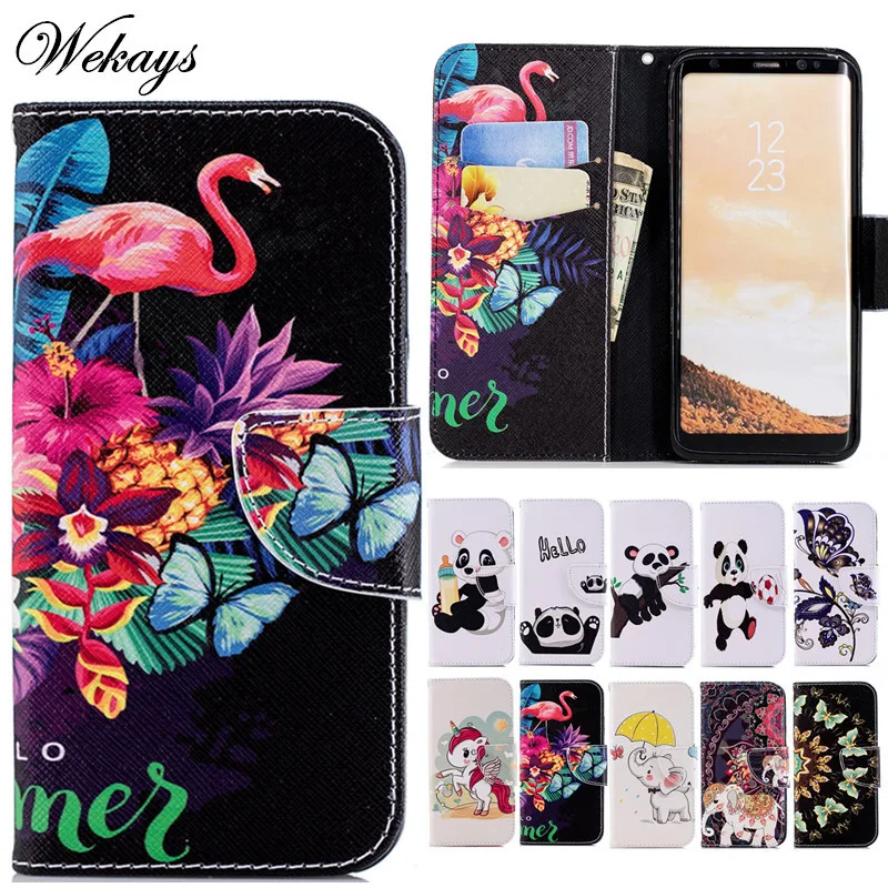 

Wekays For Samsung S8 Plus S9 Plus Case Cute Cartoon Flamingo Leather Fundas Case For Samsung Galaxy S8 Plus S9 Plus Cover Case