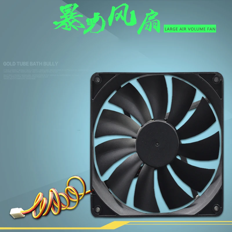 

140mm 14025 3pin DC 12V High speed Silent Cooling Fan for Computer Case / CPU / ETH / ETC / ZCash cooler
