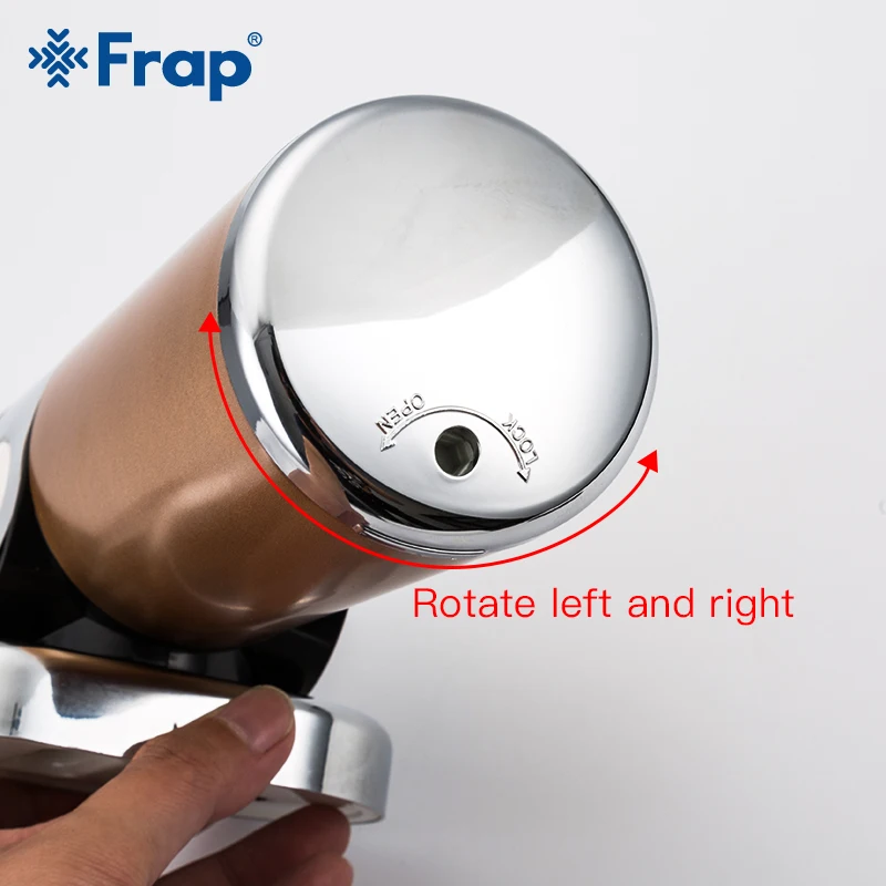 FRAP Bathroom Soap Dispenser Wall-mounted Soap Box Gold Finished Kitchen liquid Soap Dispenser Pop Up Soap Bottle tap