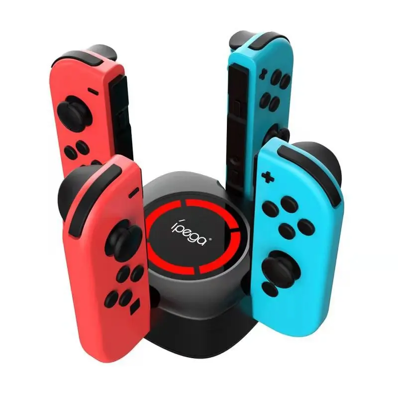 Зарядная Станция для переключателя NS Joy-con контроллеры светодиодный 4 в 1 Подставка для зарядного устройства для защиты от избыточного заряда