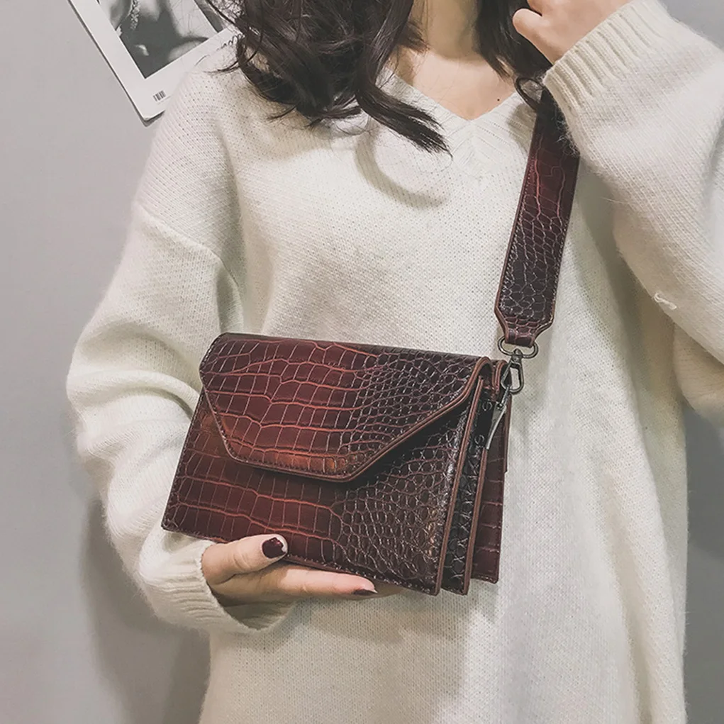 A red Modello Del brown Di Dell'unità Quadrato Piccolo Coccodrillo Elaborazione Cuoio Cingh Red Spalla Modo Della Stile Black Tracolla wine green Nuovo Retro Sacchetto Femminile Larga qtE4Wxw6Bq