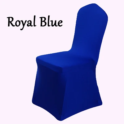 Фабричная розетка 1 шт. универсальные эластичные спандекс лайкра чехлы на стулья для Свадебная вечеринка украшение события поставщик домашний текстиль - Цвет: Royal Blue 04